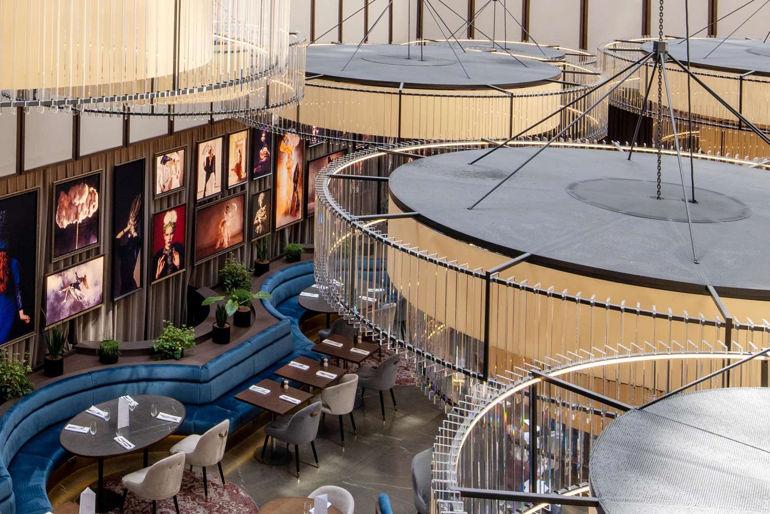 The glass atrium at Radisson Collection Grand Place Brussels